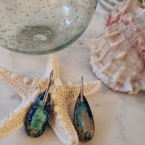 Sodalite stone Artisan crafted earrings